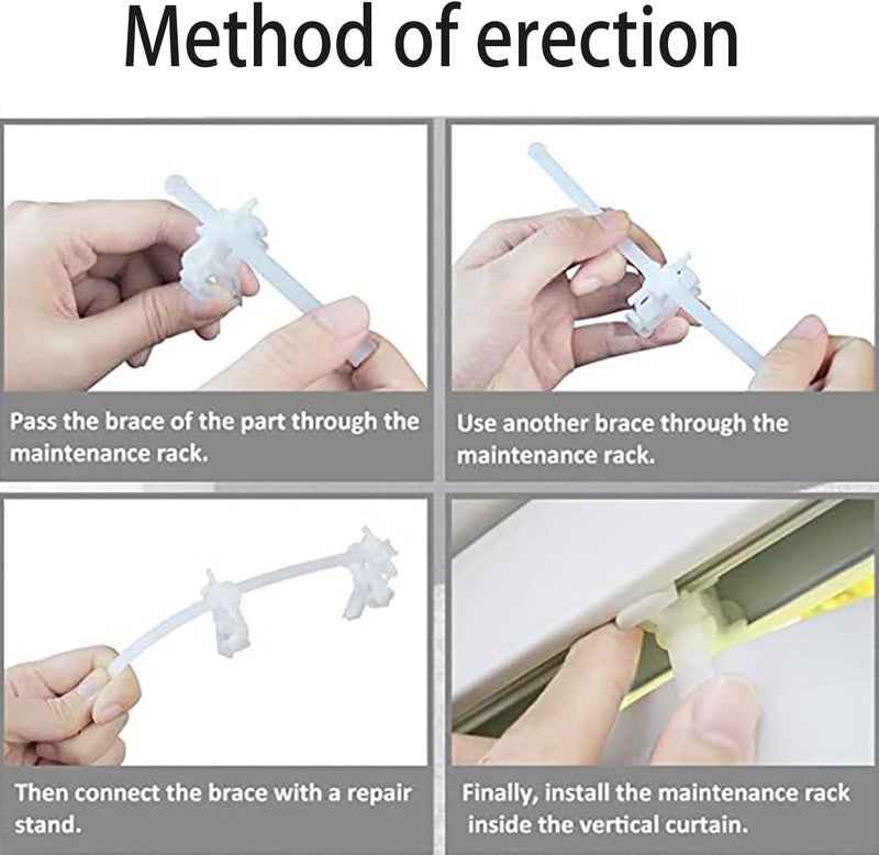 AXLIZER 10PCS Vertical Blind Repair Carrier Repair Bracket Vertical Blinds Repair Kit Blinds Replacement Parts, White - Image 4